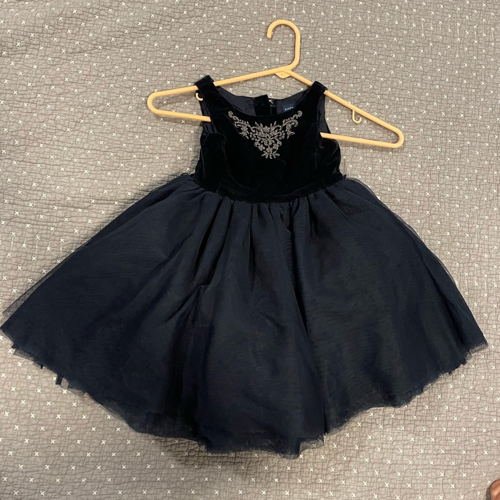 Ralph Lauren toddler party dress dark blue